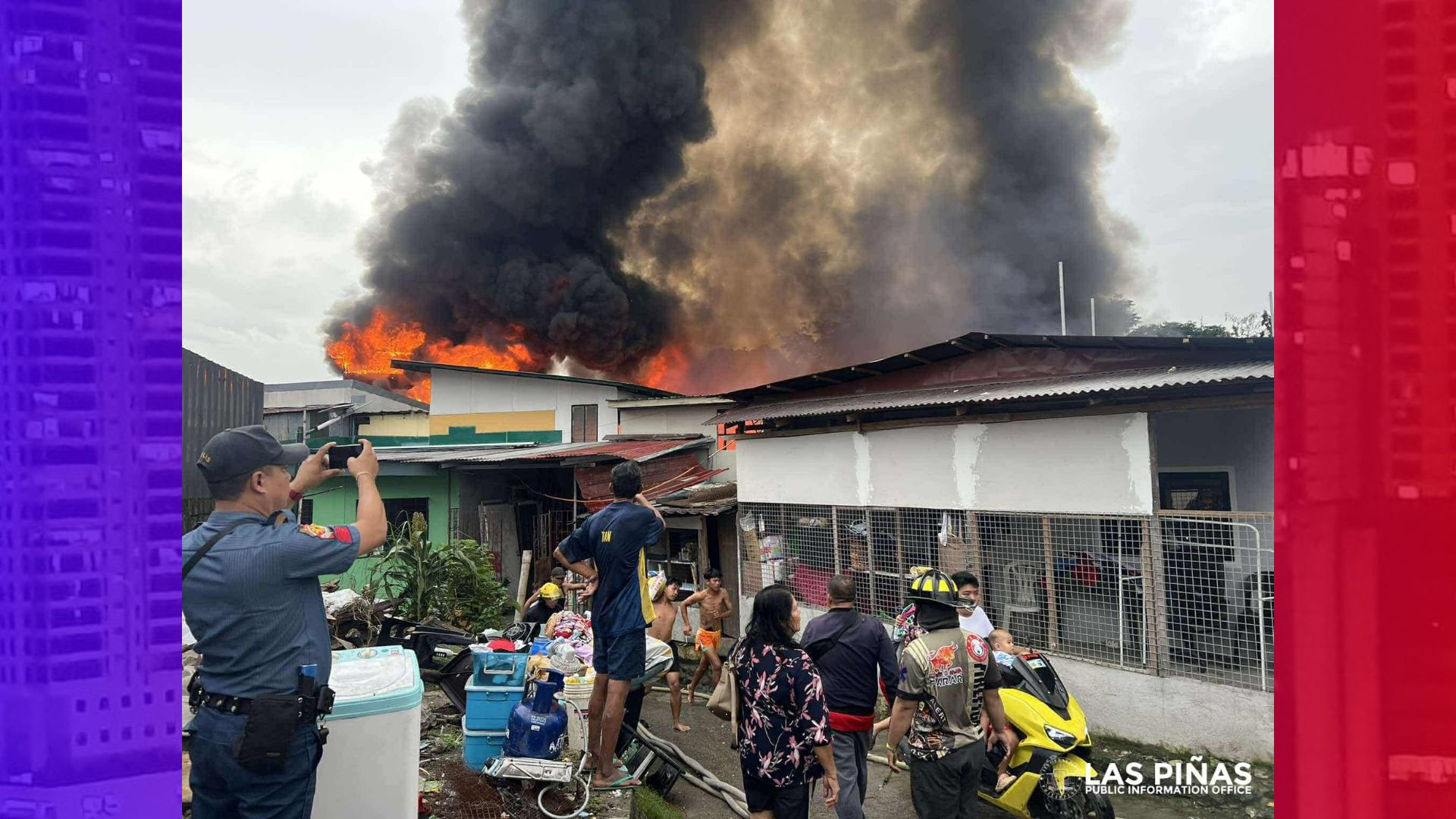 Sunog sumiklab sa Las Piñas City itinaas sa 2nd Alarm