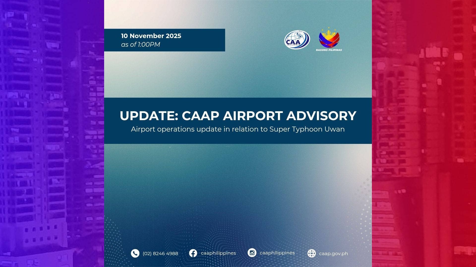 Ilang CAAP-Operated Airports balik na sa normal ang serbisyo