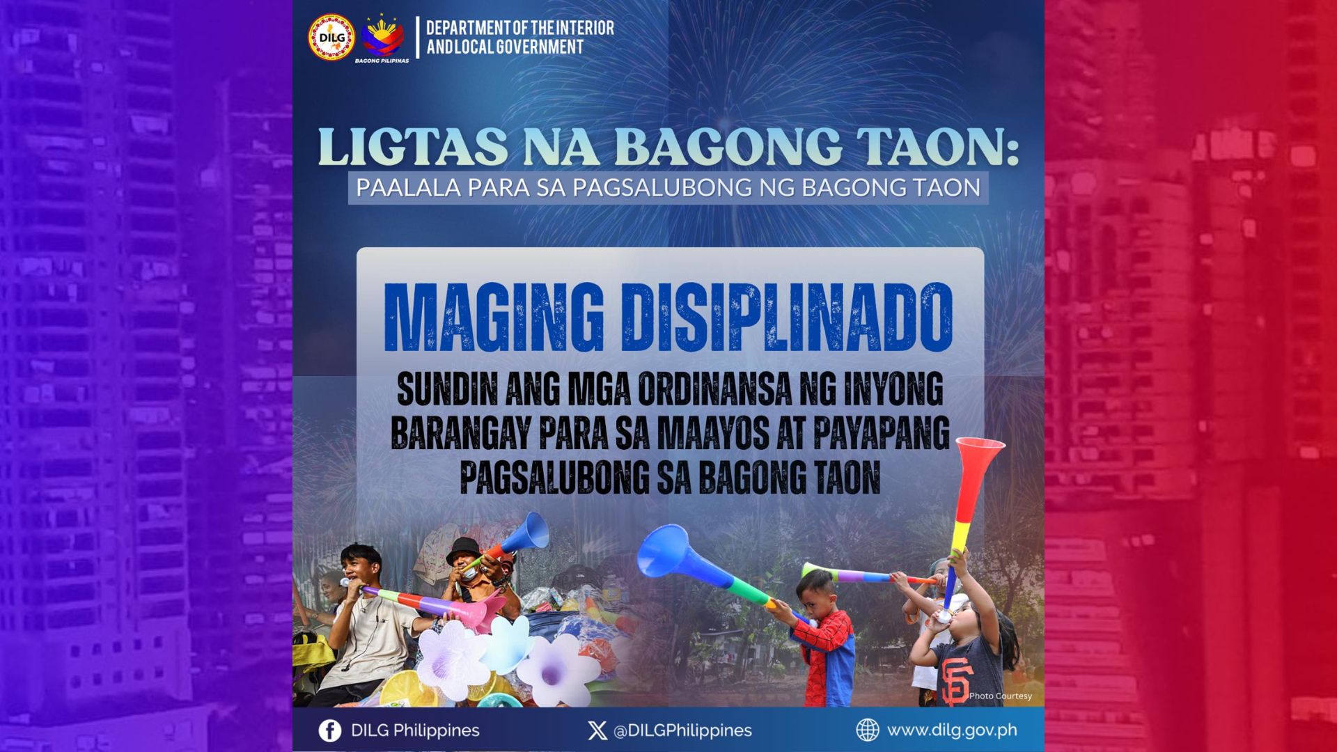 DILG nagpaalala sa ligtas na pagsalubong sa Bagong Taon