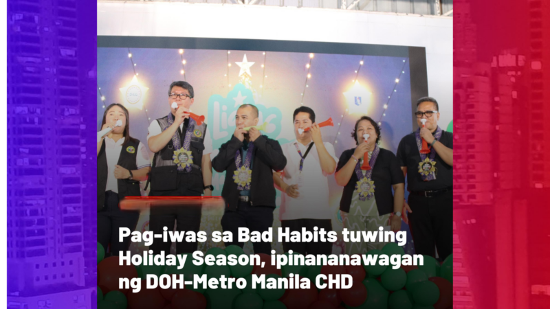 Publiko pinaiiwas sa bad habits kapag holiday season