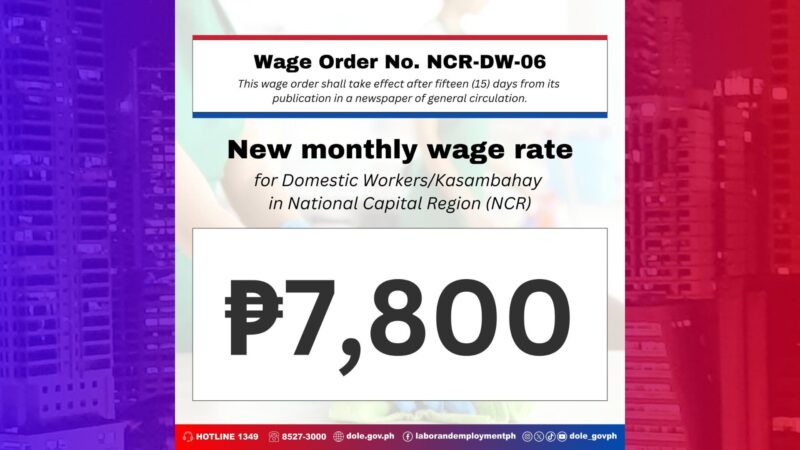 Taas-sahod sa mga kasambahay sa NCR aprubado na ng Wage Board