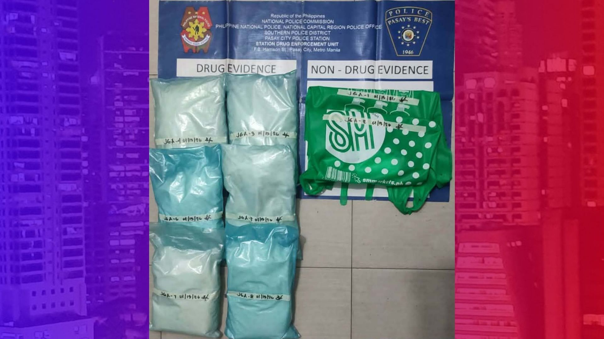 12 kilo ng shabu nasabat sa Pasay HVI arestado