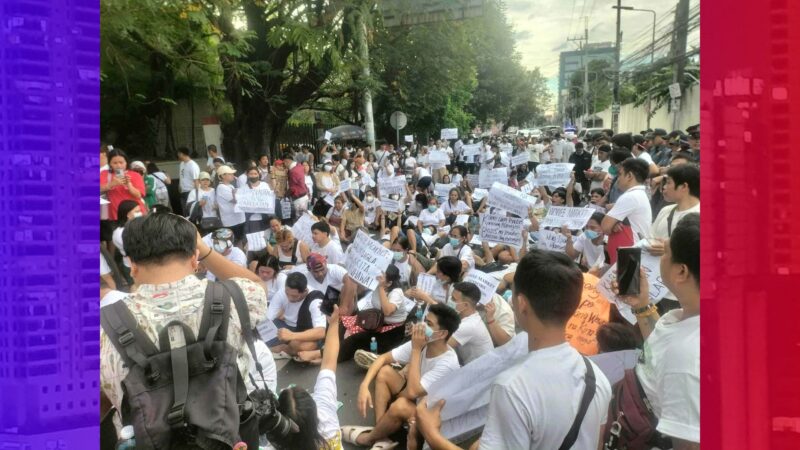 Vendors ng Wowee Public Market nagprotesta sa harap ng Pasay City Hall