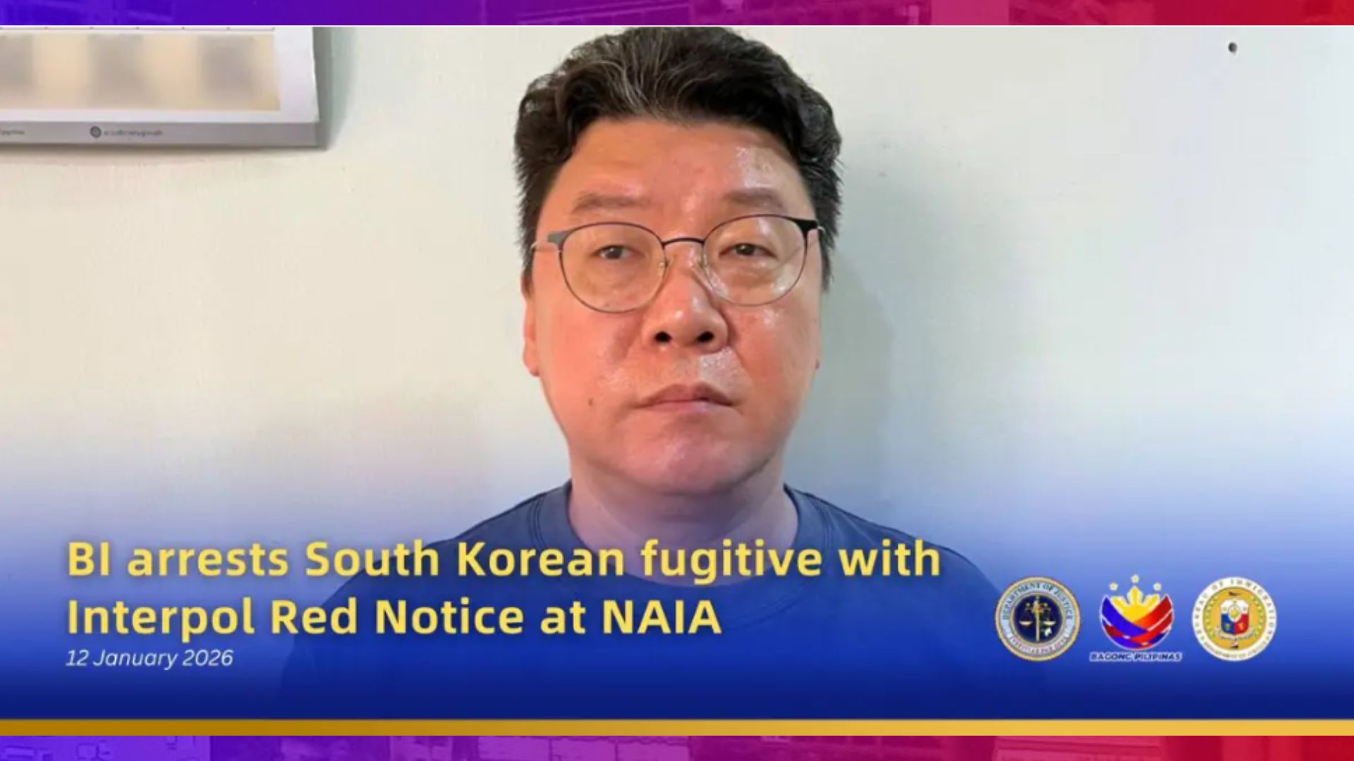 South Korean na subject ng Red Interpol Notice timbog sa NAIA