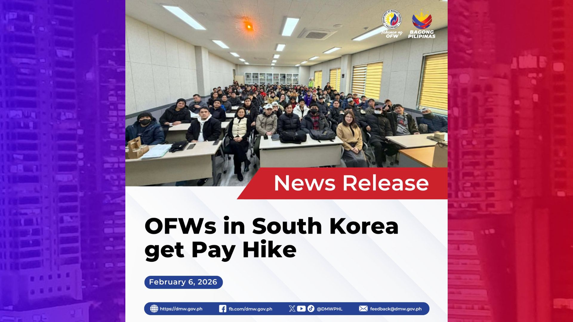 Higit 25,000 Pinoy sa South Korea makikinabang sa dagdag-sahod