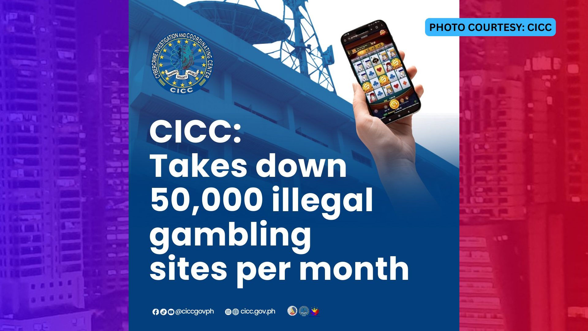 50,000 na illegal gambling sites nabubuwag kada buwan – CICC
