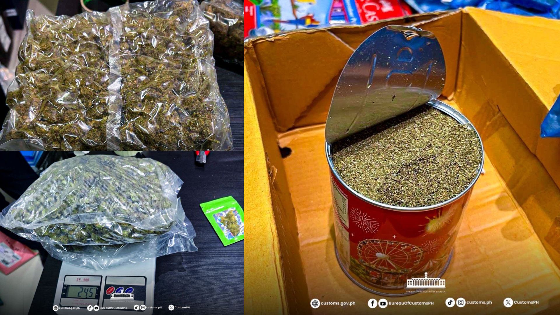 P10.6M na halaga ng marijuana nadiskubre sa ilang parcels sa NAIA
