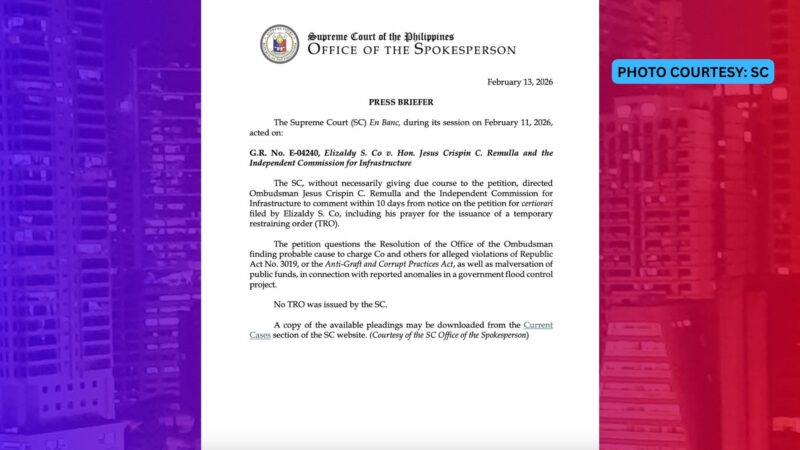 Ombudsman, ICI pinagkokomento ng SC sa petisyon na inihain ni Zaldy Co