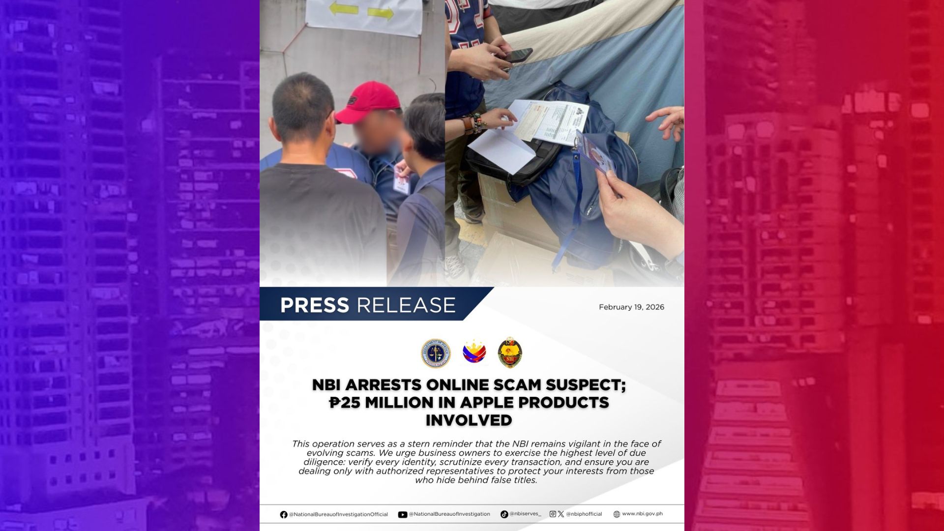 Online Scammer arestado ng NBI