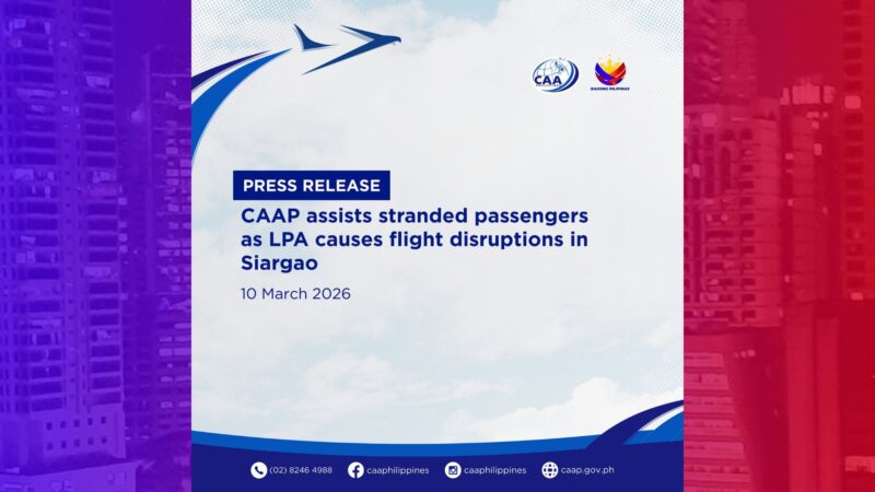 Higit 1,000 na pasahero apektado ng cancelled flights sa Siargao dahil sa LPA