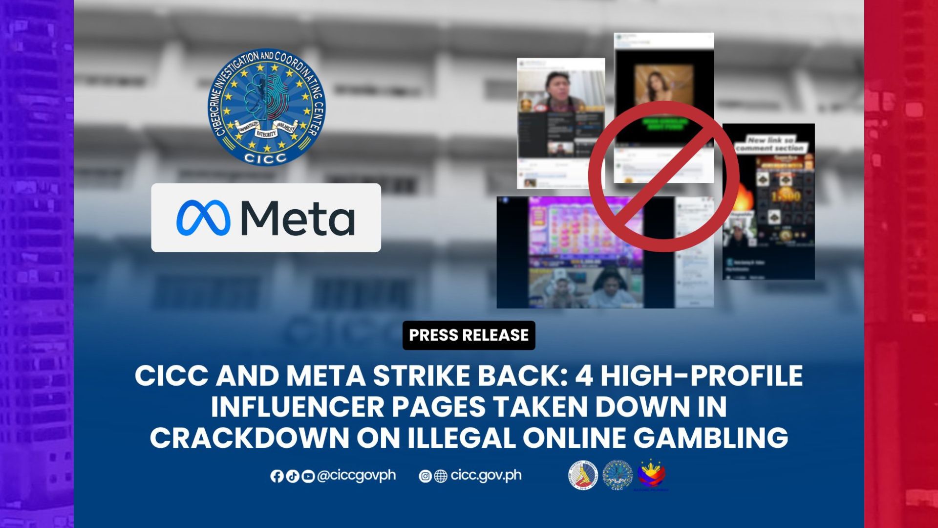 Socmed ng 4 na influencers binura ng META dahil sa pag-endorso ng online gambling
