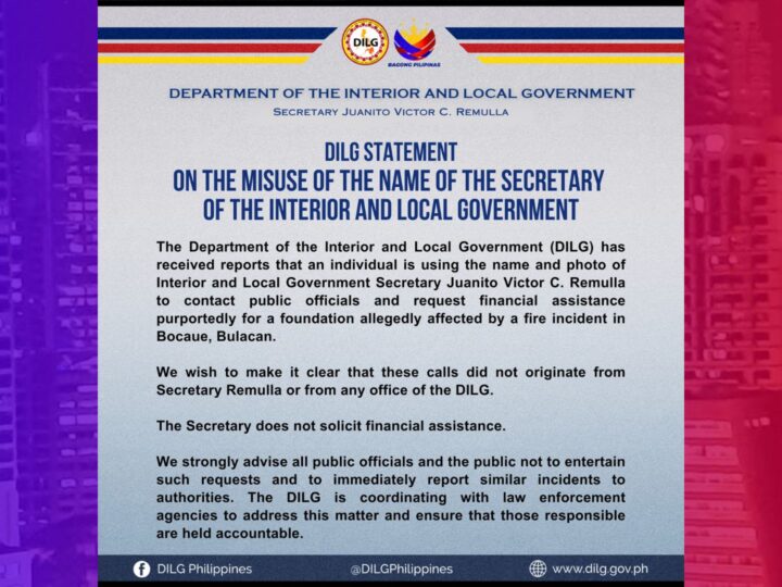 Pangalan ni DILG Sec. Jonvic Remulla ginagamit sa paghingi ng tulong-pinansyal