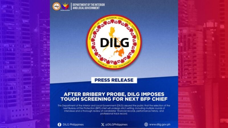 Pagpili sa susunod na BFP chief magiging mabusisi