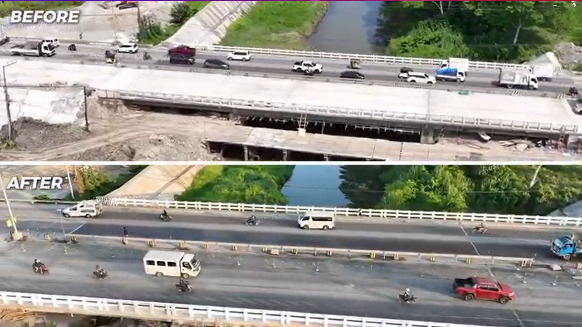 Bahagi ng tulay na nagdudugtong sa Davao City at Tagum City binuksan na ng DPWH