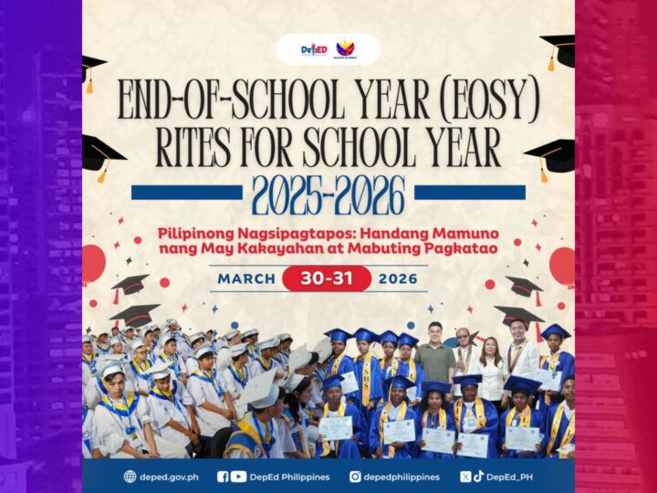 End-of-School-Year Rites idaraos sa March 30 to 31 ayon sa DepEd