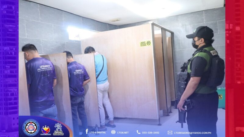 Walong tsuper nagpositibo sa drug test sa mga terminal sa Western Visayas