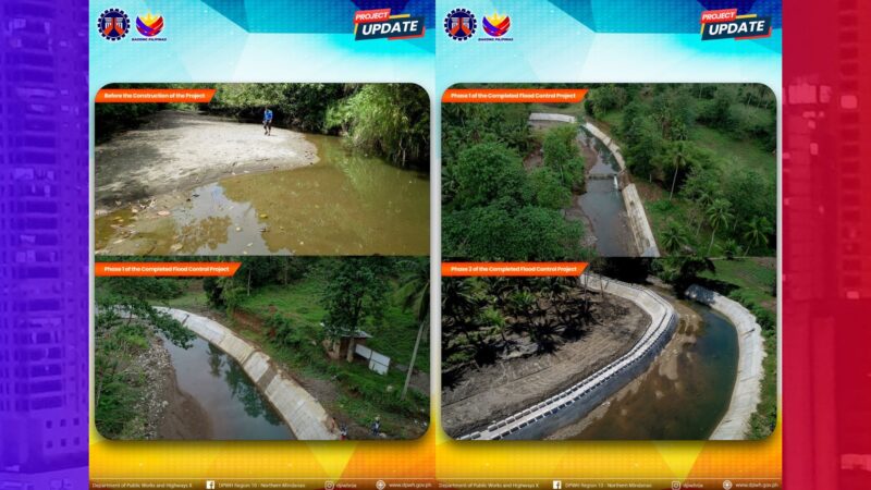 Bagong flood control project sa Lanao del Norte nakumpleto na ayon sa DPWH