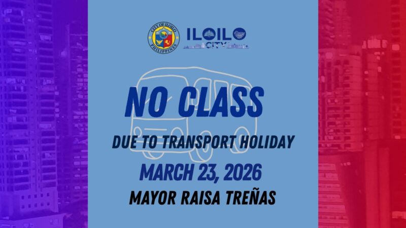 Klase sa lahat ng antas sa Iloilo City sinuspinde dahil sa tigil-pasada