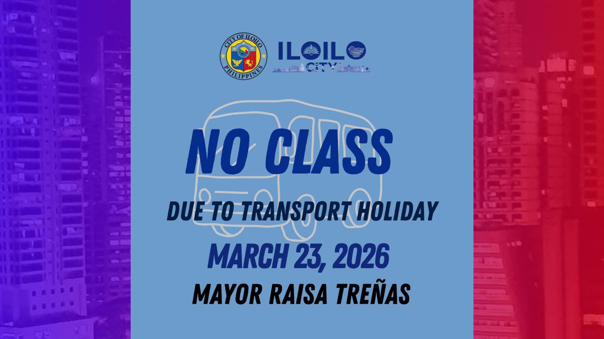 Klase sa lahat ng antas sa Iloilo City sinuspinde dahil sa tigil-pasada