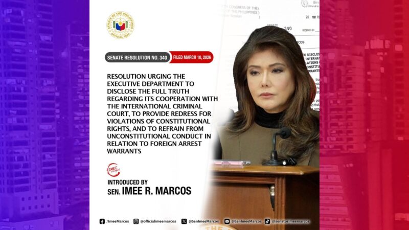 Sabwatan ng PH Gov’t. at ICC para maaresto si FPRRD pinasisiyasat sa senado