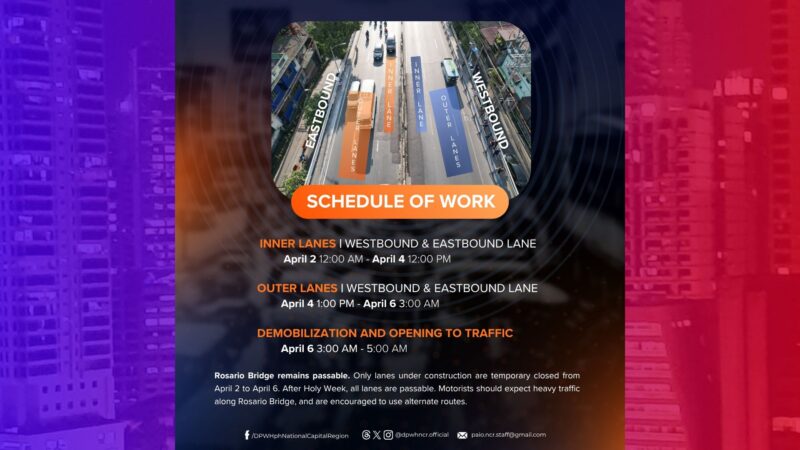 Rosario Bridge sa Pasig sasailalim sa repair