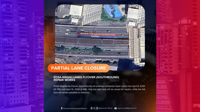Pagkukumpuni sa EDSA Magallanes Flyover magpapatuloy
