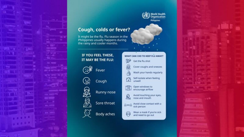 Kaso ng influenza-like illnesses sa bansa ngayong taon umabot na sa 75,000
