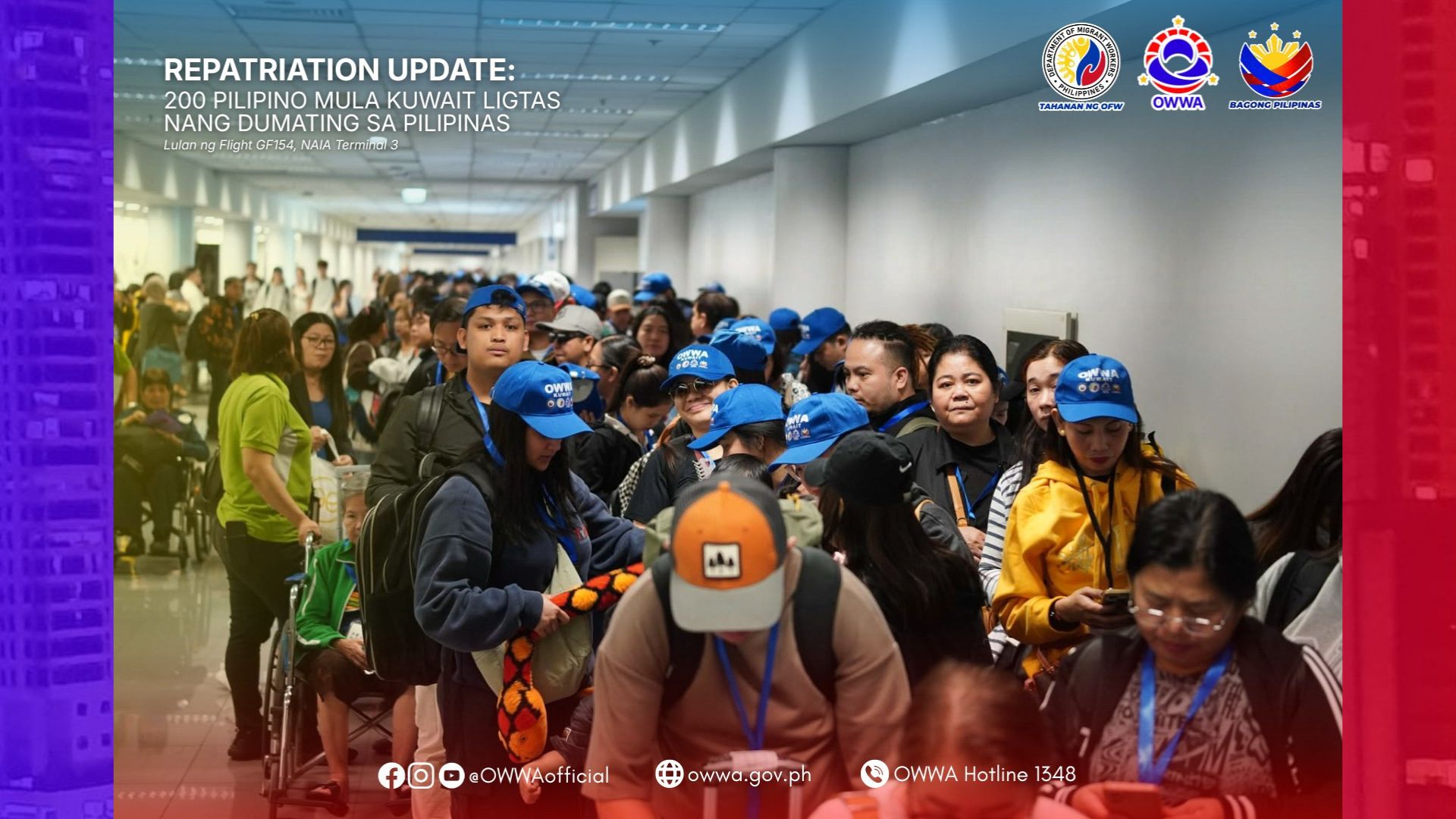 200 pang Pinoy mula Kuwait nakauwi na ng bansa