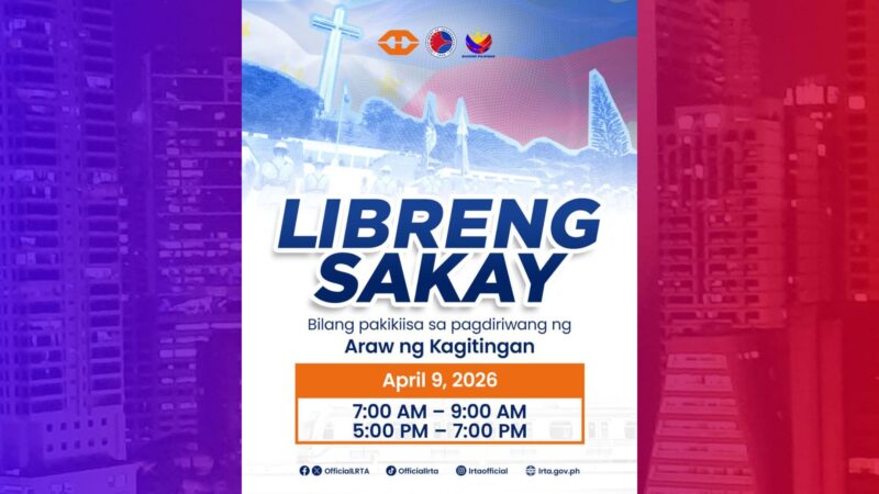 LRT-2 may libreng sakay sa April 9
