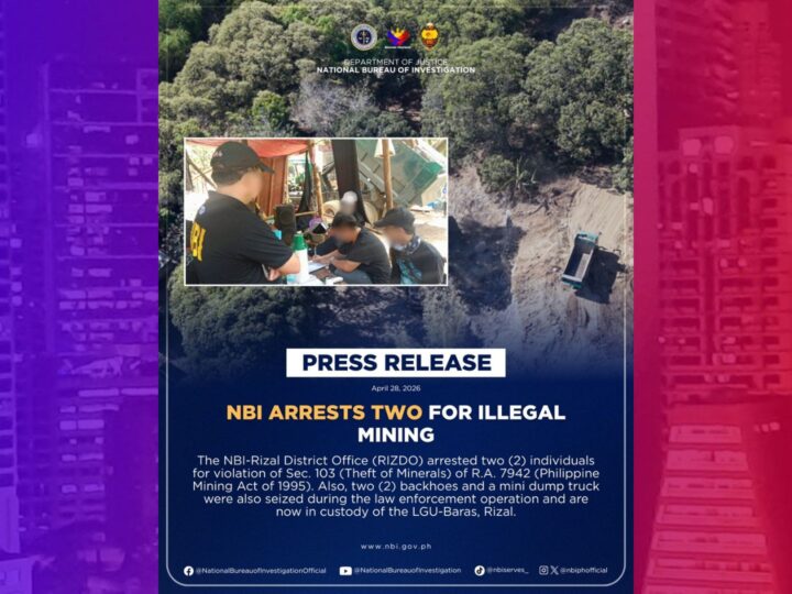 2 timbog sa ilegal na minahan sa Baras