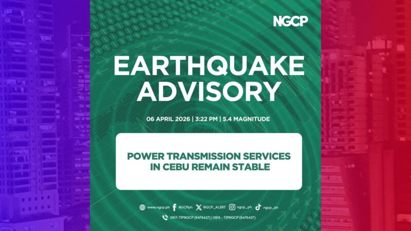 Malakas na lindol sa Visayas hindi nagdulot ng brownout – NGCP