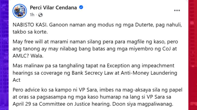 Mans Carpio nabisto kaya nagkaso ayon sa Akbayan