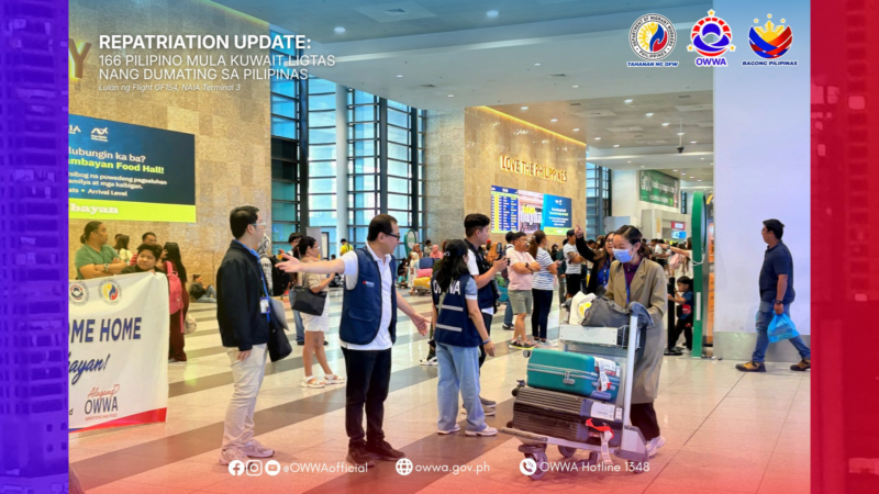 Mga Pinoy mula Kuwait at Lebanon ligtas na nakauwi ng bansa