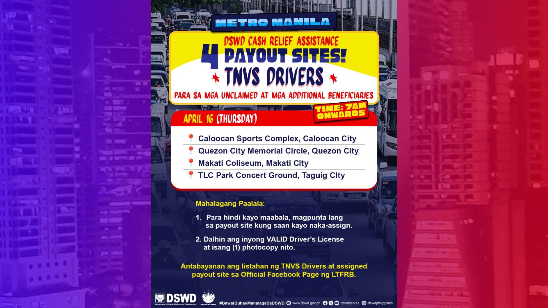 Special payout ikakasa ng DSWD para sa mga TNVS driver