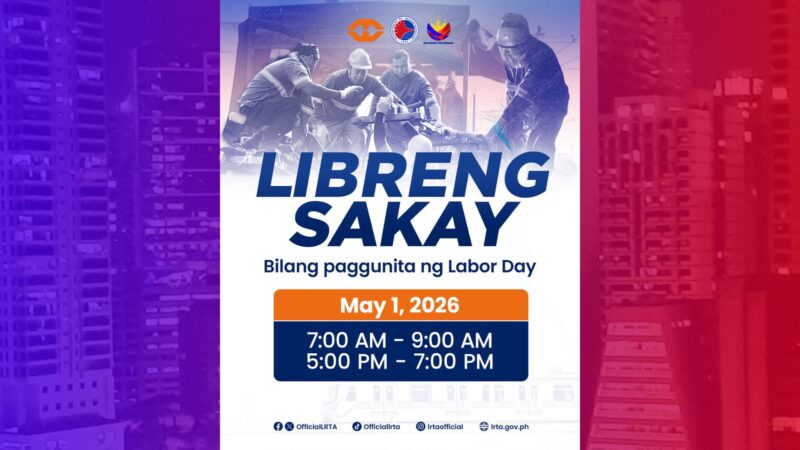LRT-2 may handog na libreng sakay sa Labor Day