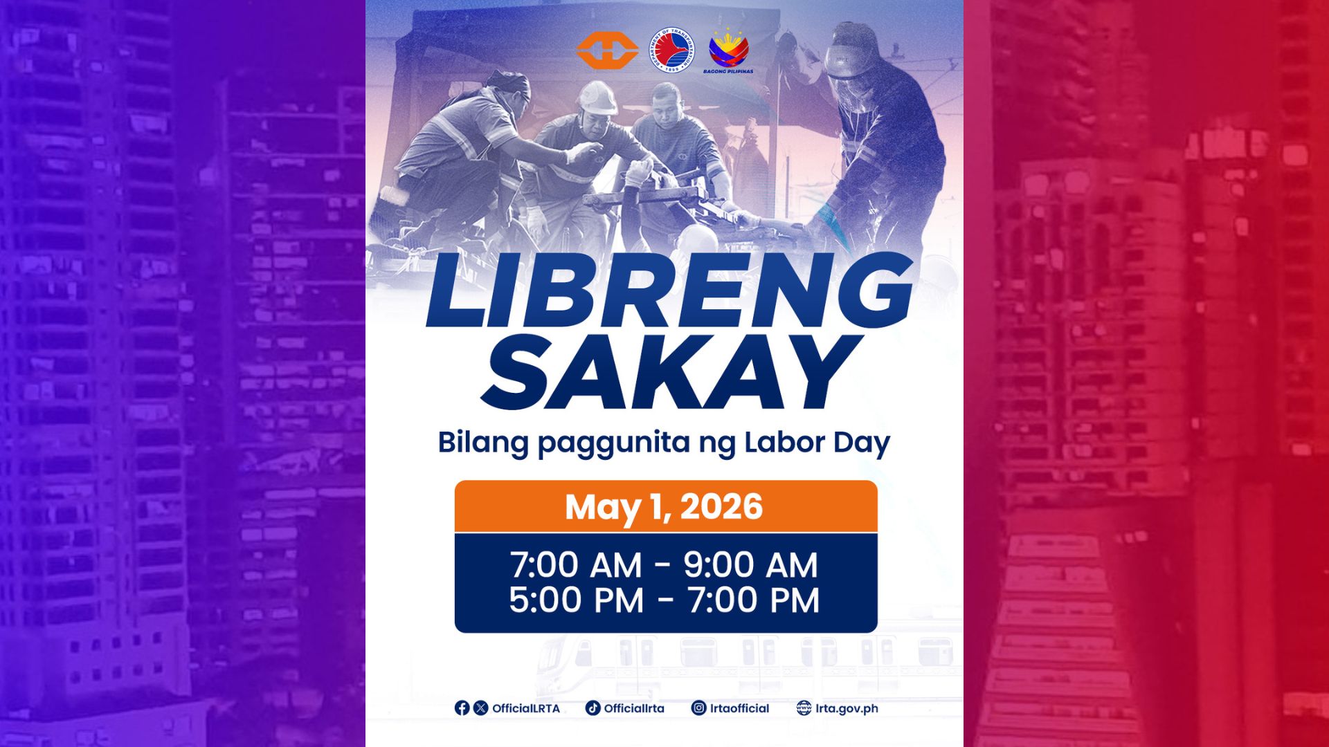 LRT-2 may handog na libreng sakay sa Labor Day