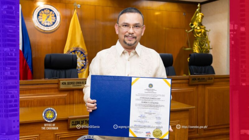 Bagong kinatawan ng 1-Tahanan Party-list naiproklama na