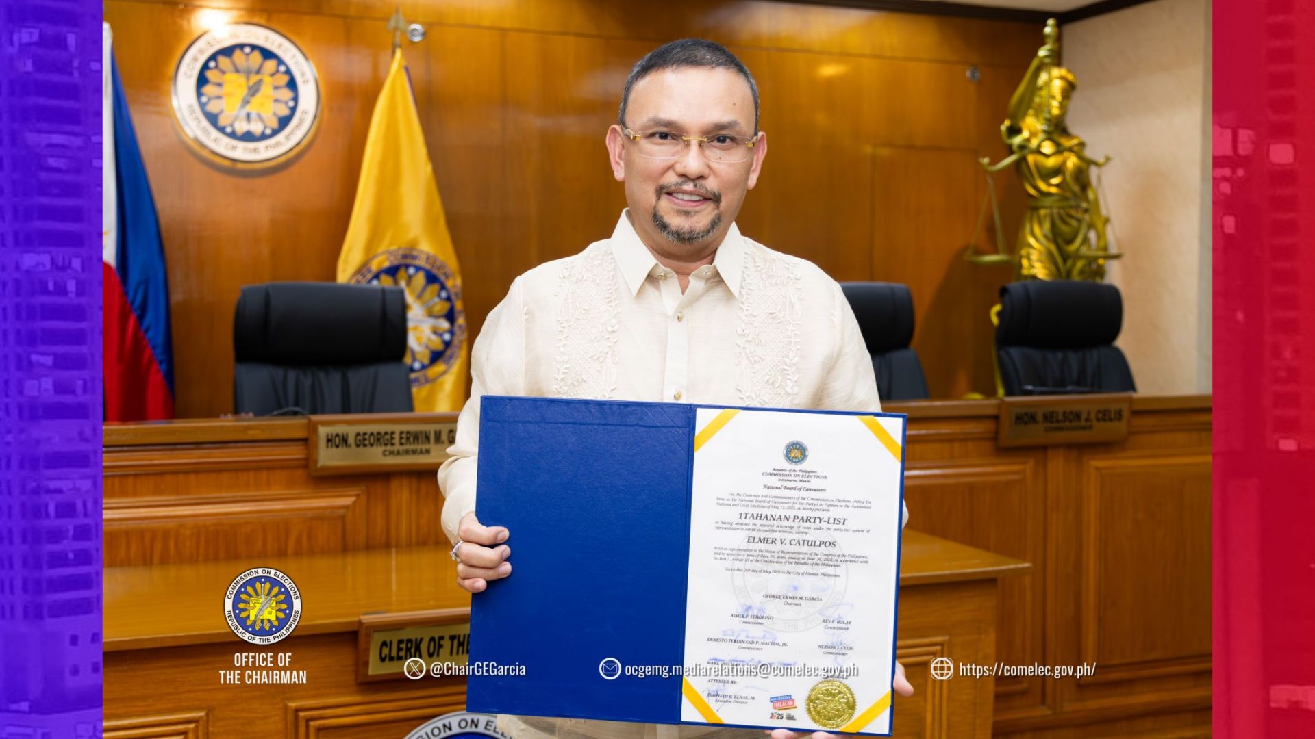 Bagong kinatawan ng 1-Tahanan Party-list naiproklama na