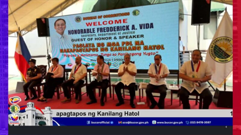 1,180 png PDLs pinalaya ng BuCor
