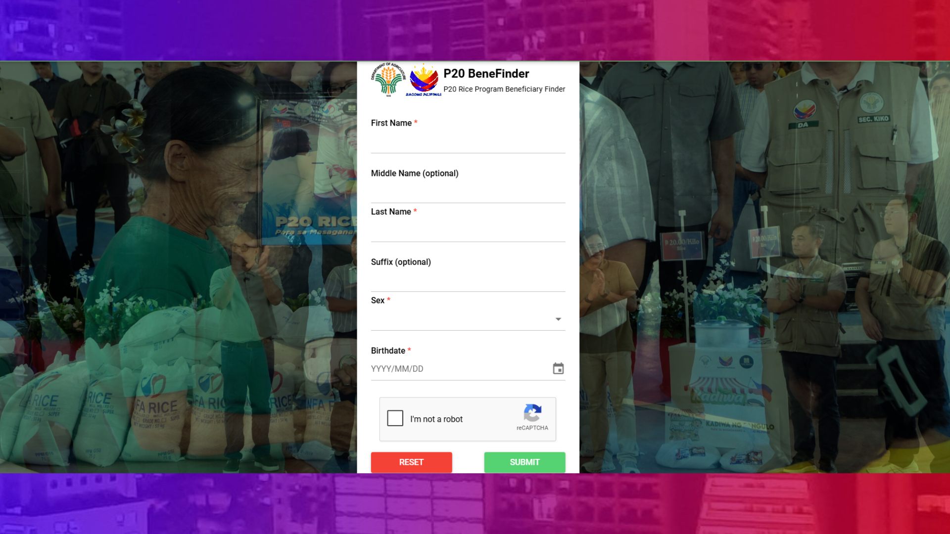 Publiko hinikayat ng DA na gamitin ang online scheduling system sa pagbili ng P20/kl na bigas