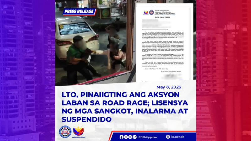Mga sangkot sa road rage sa QC ipinatawag ng LTO