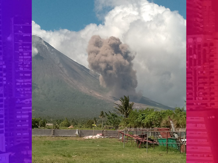 Bulkang Mayon, muling nagbuga ng abo ngayong hapon
