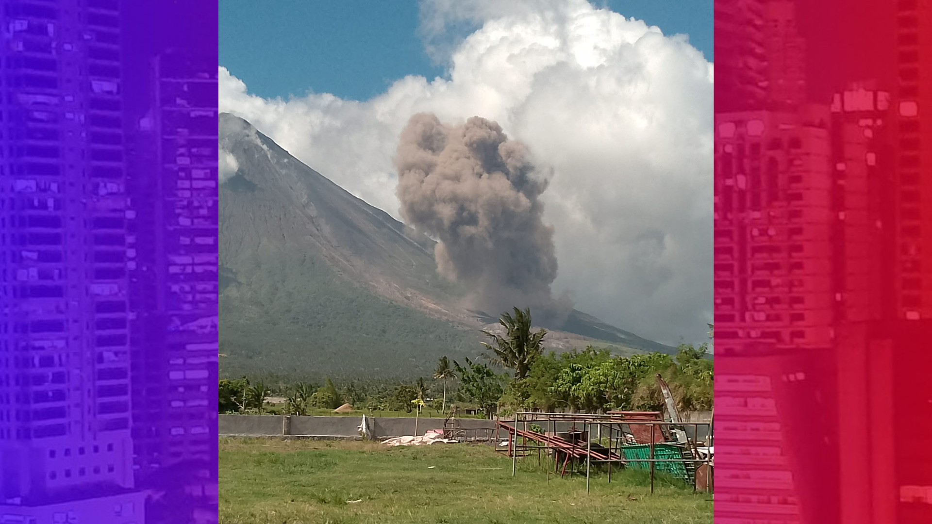 Bulkang Mayon, muling nagbuga ng abo ngayong hapon