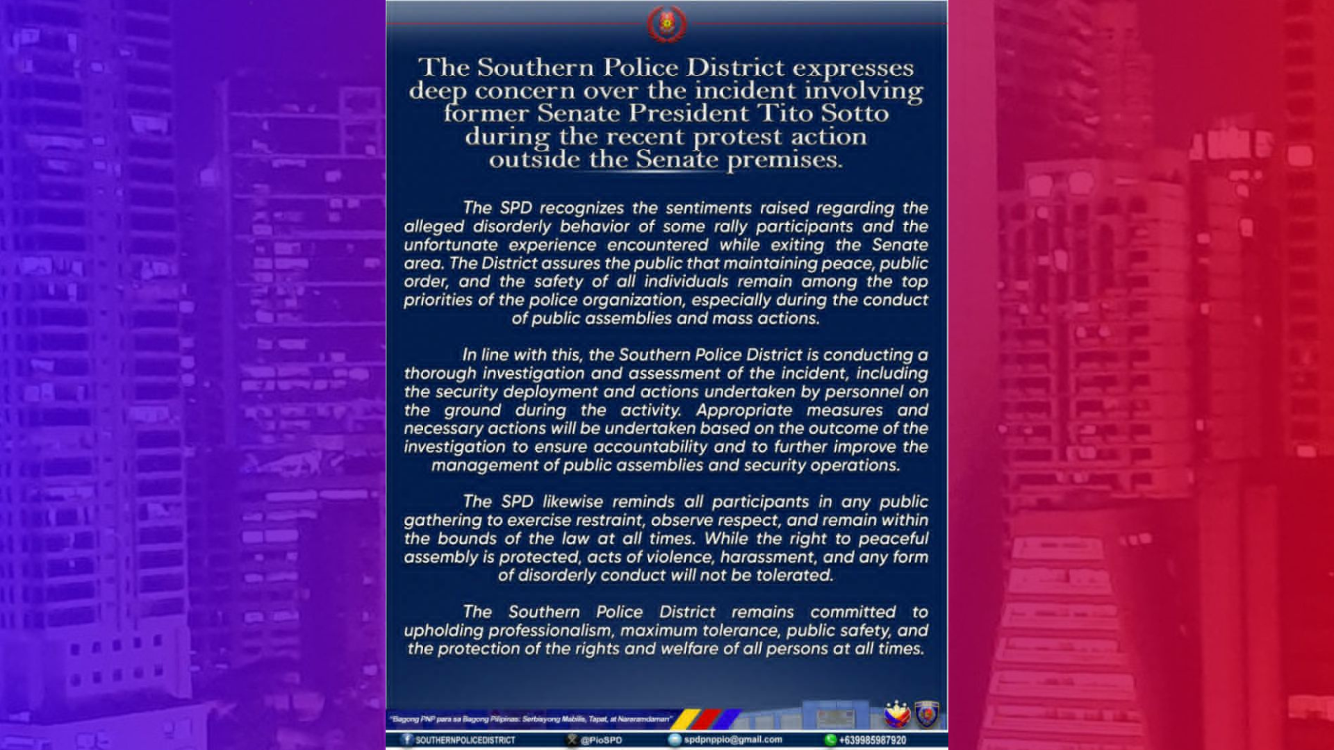 NBI volunteer hinuli sa Shooting incident sa Senado