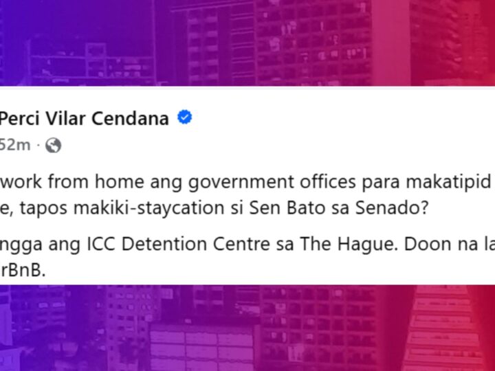 Sen. Bato dapat sa The Hague na lng mag-Airbnb
