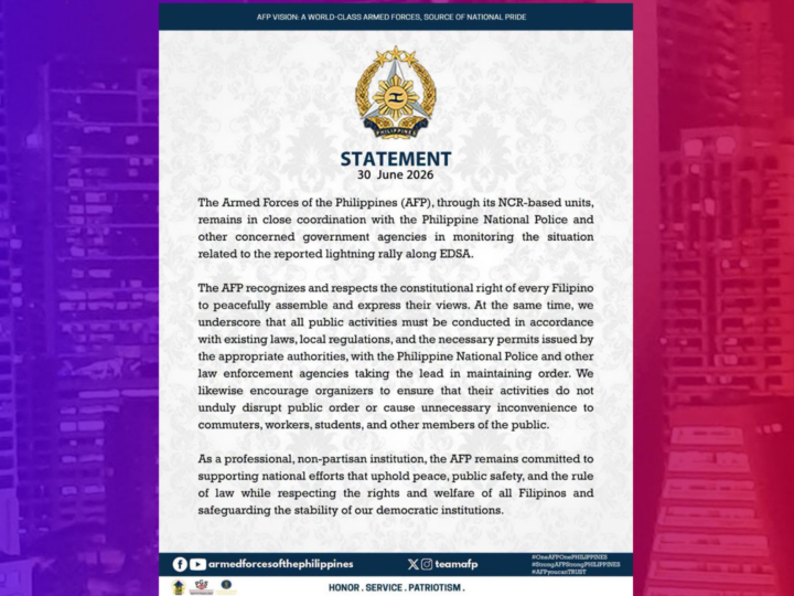 AFP nakabantay sa kilos protesta ng INC sa EDSA