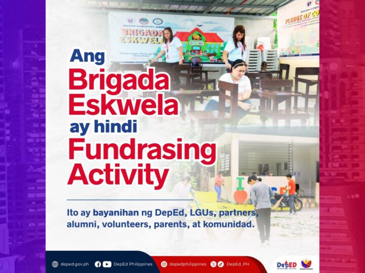 DepEd nagpaalala sa No Collection Policy sa Brigada Eskwela