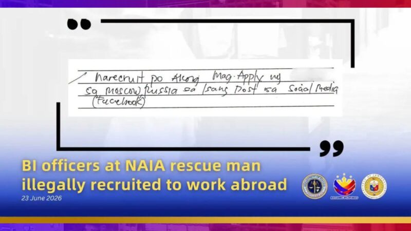Pinoy na biktima ng illegal recruitment hinarang sa NAIA