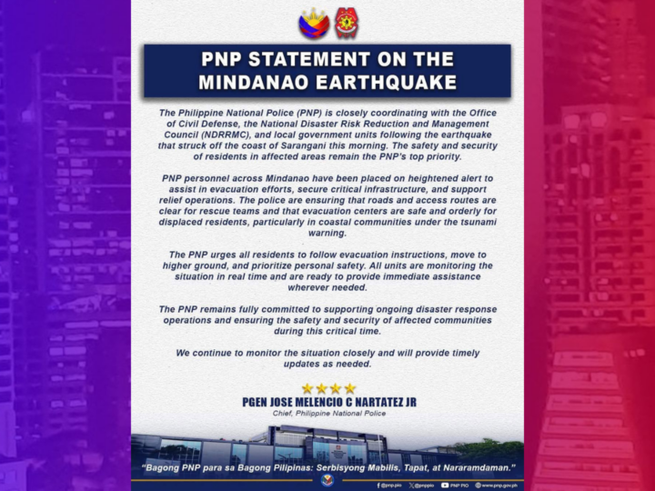 PNP nagtaas ng alerto sa buong Mindanao