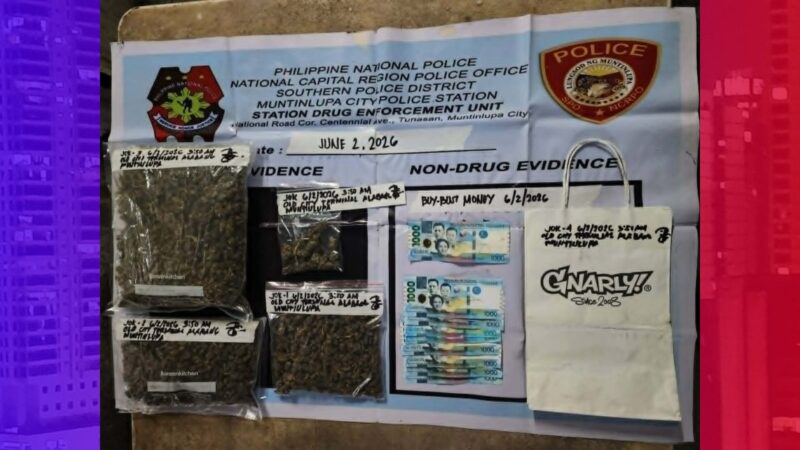 Babaeng HVI timbog sa Alabang drug sting, ₱711K halaga ng Kush nasabat